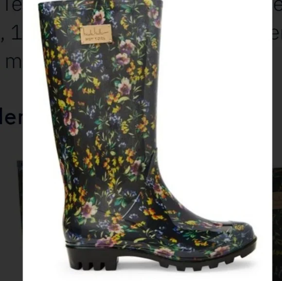 Rainboots Nicole Miller Rainyday Magda Waterproof Boots Last Pair Size 6 - Picture 3 of 8